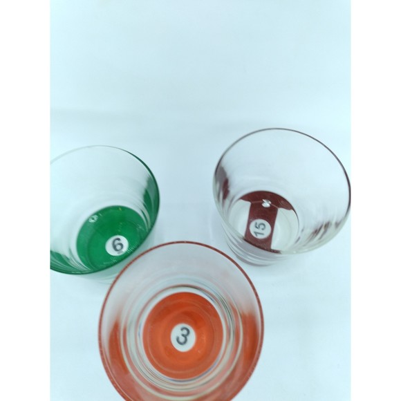 Vtg Luminarc MCM Barware Pool parlor double old fashioned glassware 10.25 oz - Picture 2 of 12